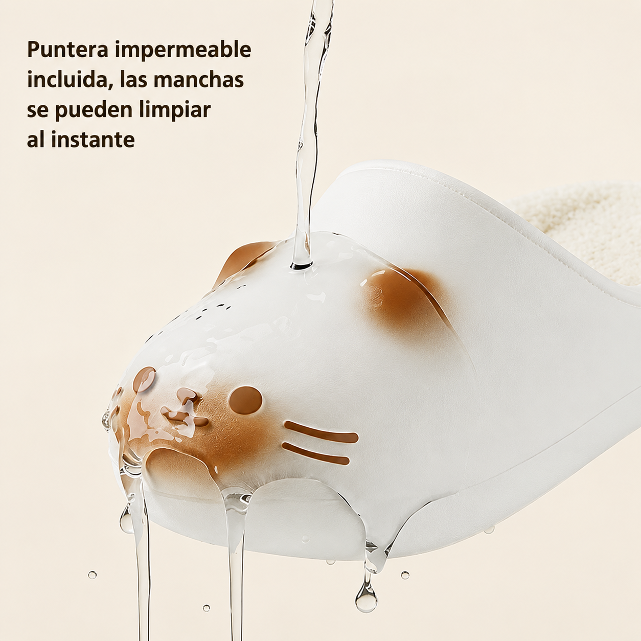 Pantuflas con Huellita de Gatito